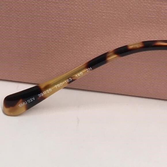 New Authentic Miu Miu Tortoiseshell Sunglasses with Green Lenses MU02V - Picture 13 of 13